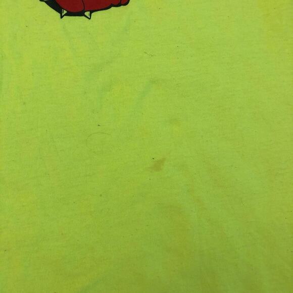 Neon Yellow Robichaud Basketball Bulldog Graphic Tee - Picture 4 of 5